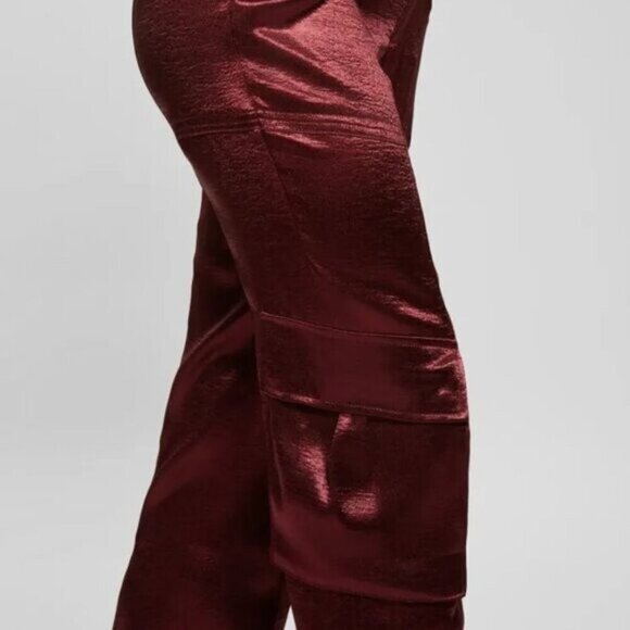 NWT GUESS Satin Cargo Pants - Picture 2 of 11